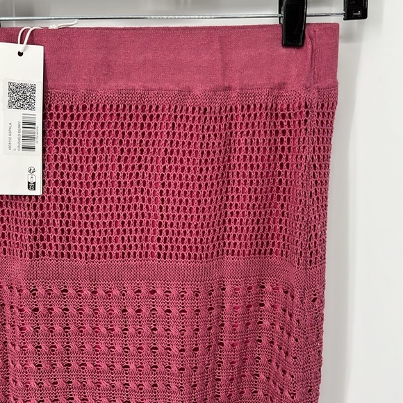 Not Shy cashmere NWT linen knit maxi skirt Womens large - Picture 2 of 8